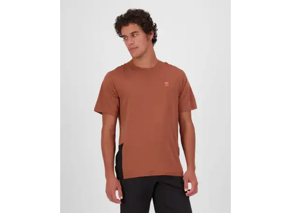 Mons Royale Tarn Merino pánske tričko krátky rukáv Cinnamon / Black
