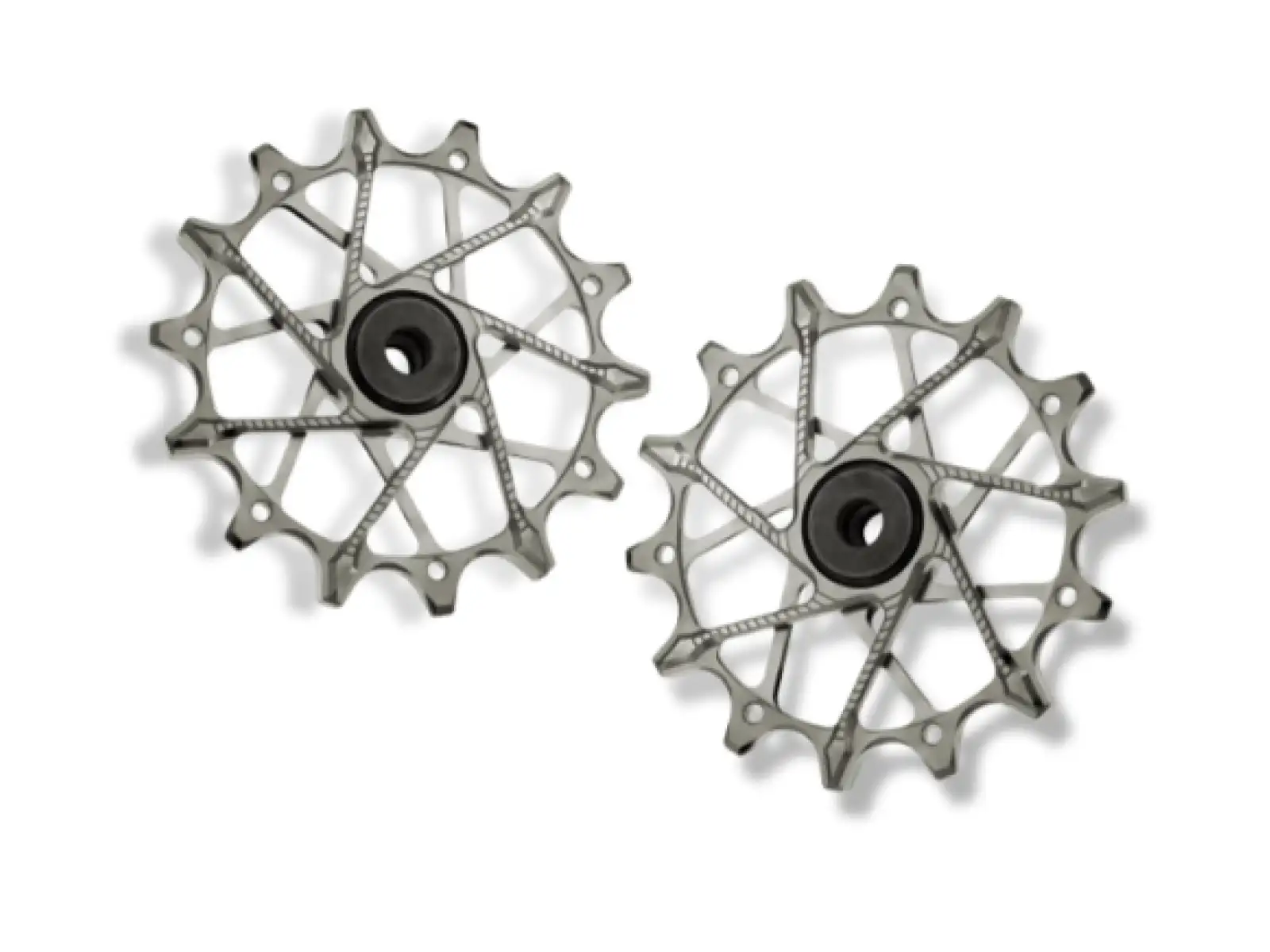 Kladky prehadzovača Garbaruk pre Shimano 12 spd. 14 + 16T Silver