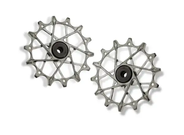 Kladky prehadzovača Garbaruk pre Shimano 12 spd. 14 + 16T Silver