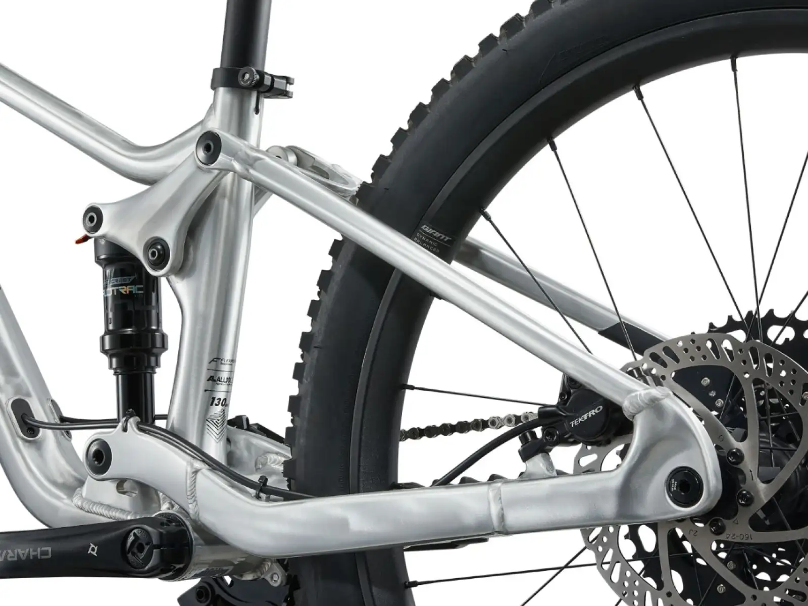 Giant Faith detský celoodpružený bicykel Raw Aluminium