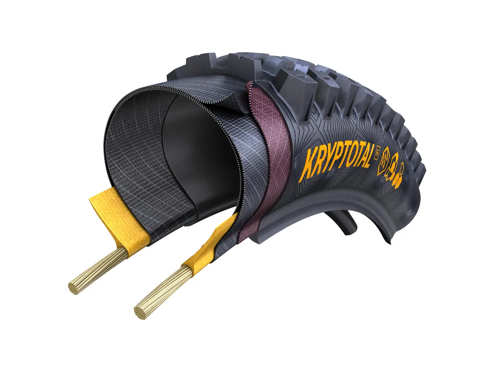 Continental Kryptotal-F Enduro Supersoft TLR 29" MTB plášť kevlar predný Black