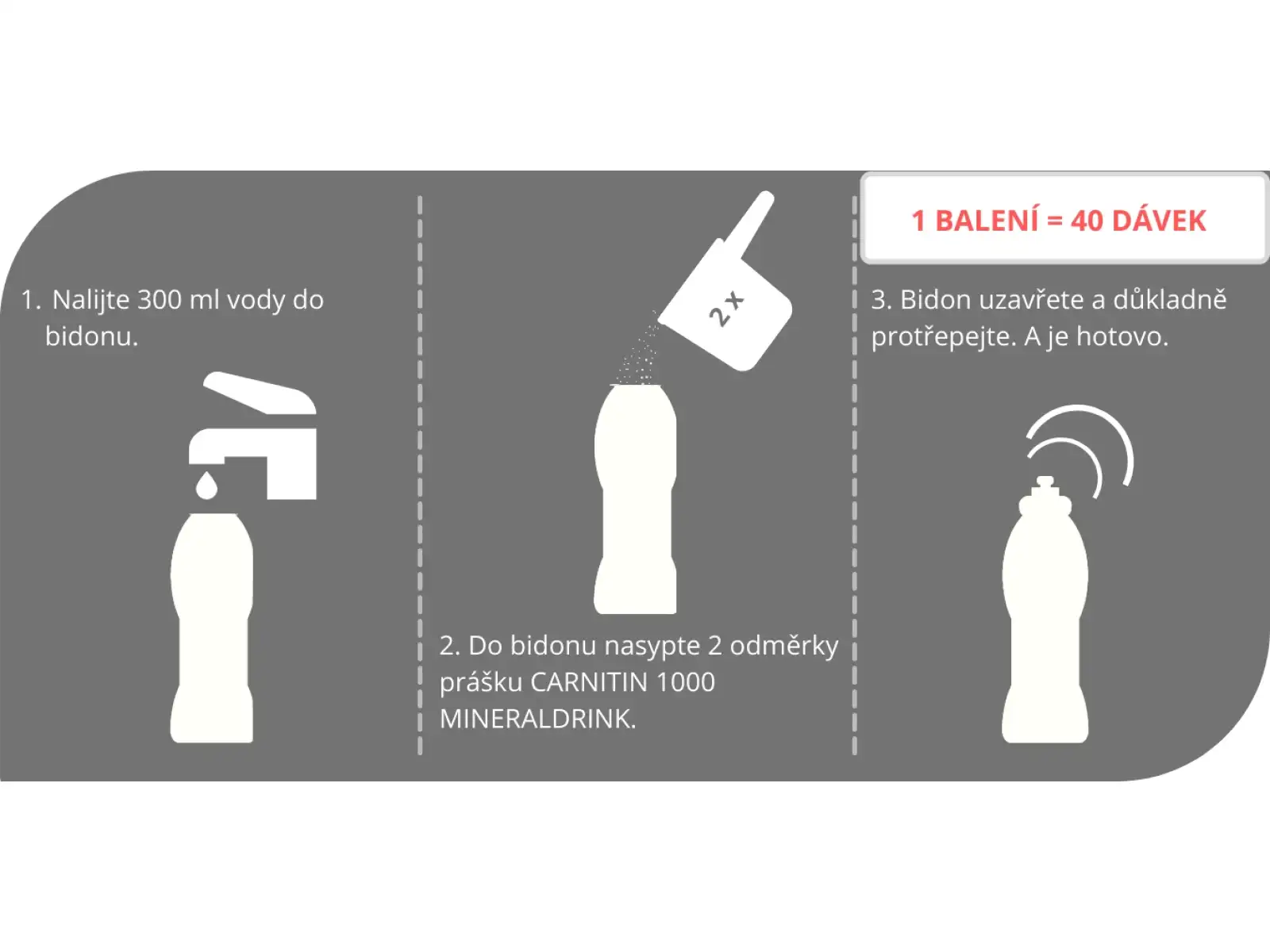 Minerálny nápoj Sponser Carnitin 1000 Mineraldrink (400 g)
