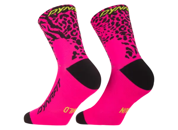 Dynafit Run Wild Mid bežecké ponožky Pink Glo/0910