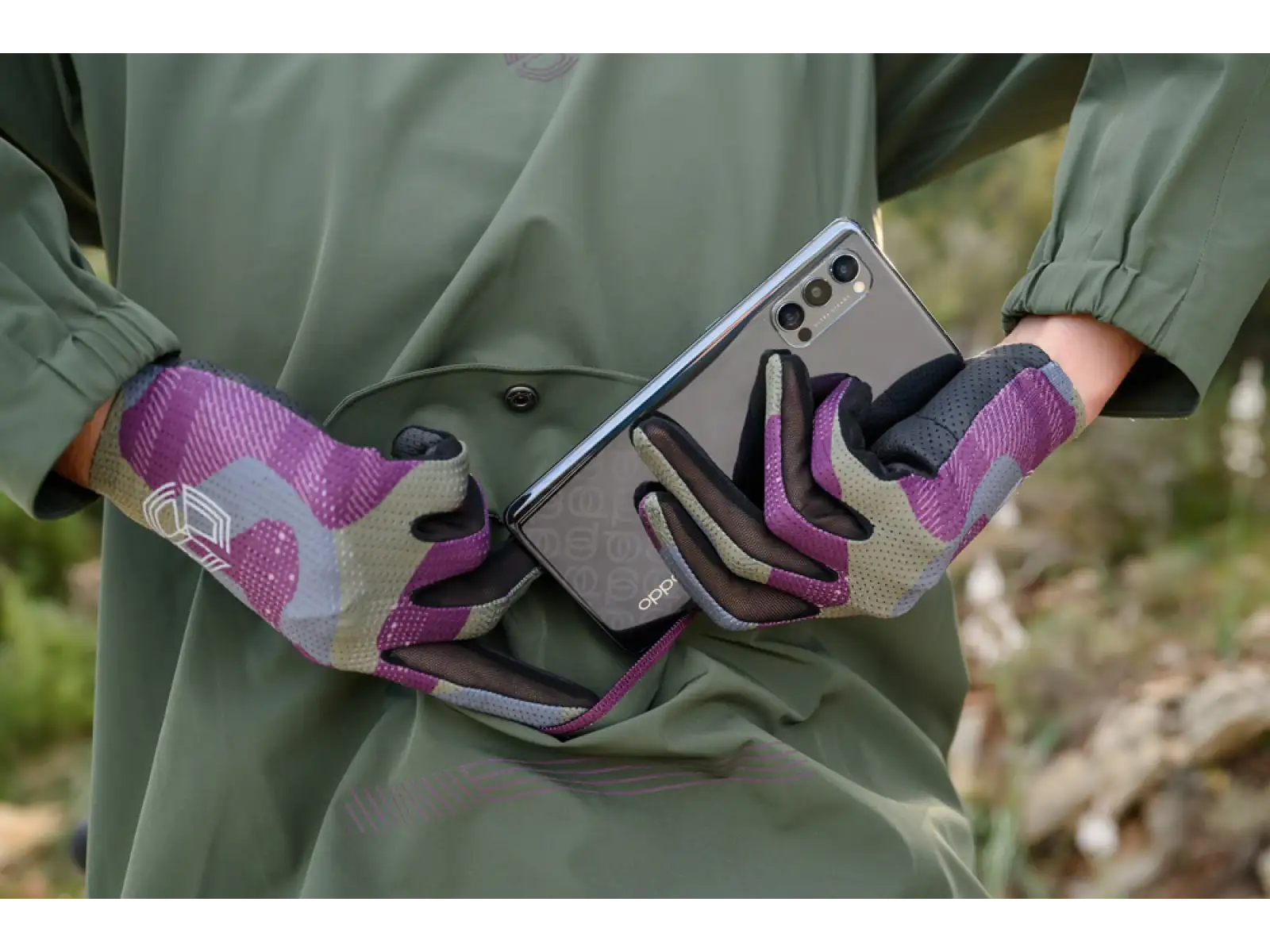 Silvini Saltaro pánske rukavice Plum/Olive