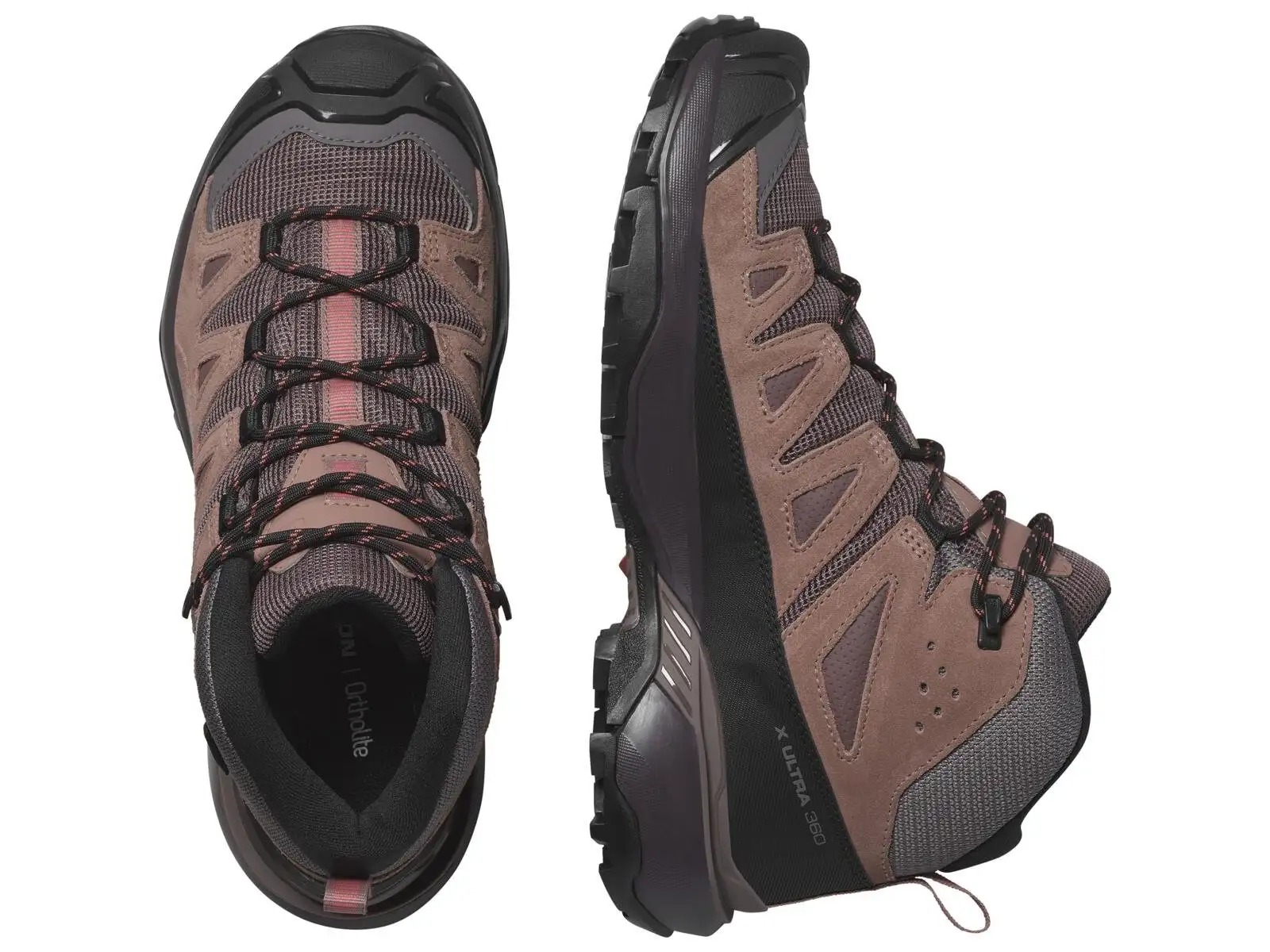 Salomon X Ultra 360 LTR MID GTX dámska turistická obuv Peppercorn/Cognac/Hot Coral