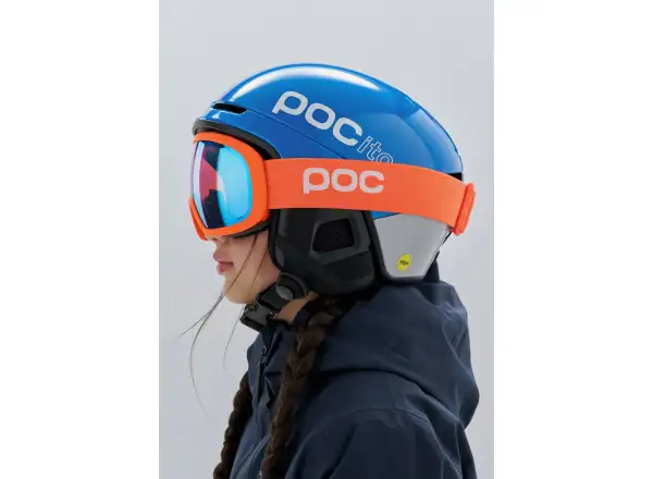POC Fovea Mid lyžiarske okuliare Zink Orange/Partly Sunny Blue