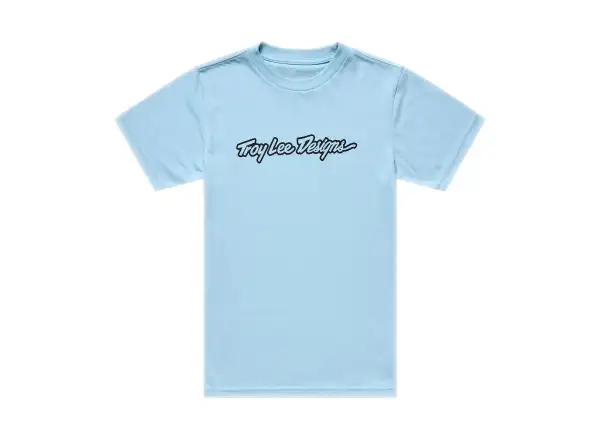 Troy Lee Designs Signature detské tričko s krátkym rukávom Dawn Blue
