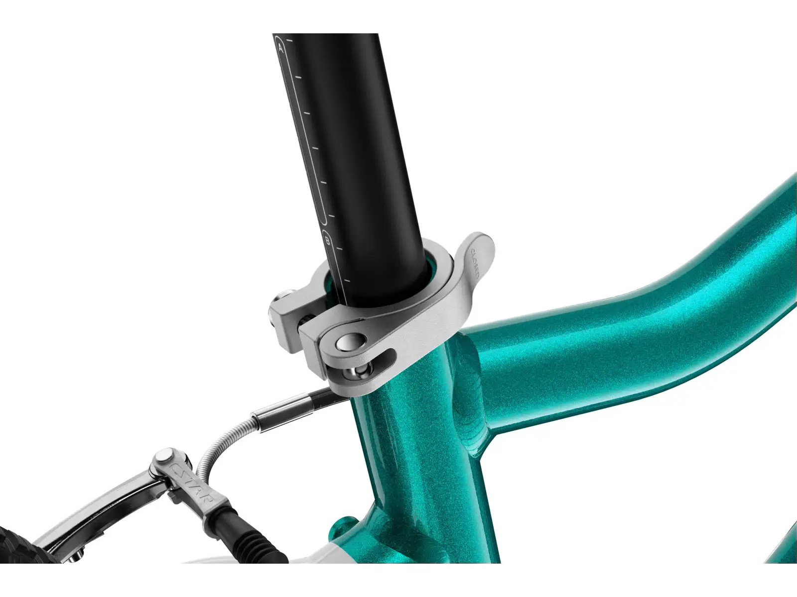 Woom GO 4 Metallic Turquoise 20 detský bicykel