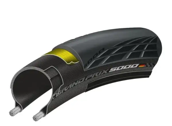 Continental GrandPrix 5000 S TR 28 mm cestný plášť kevlar (čierna)