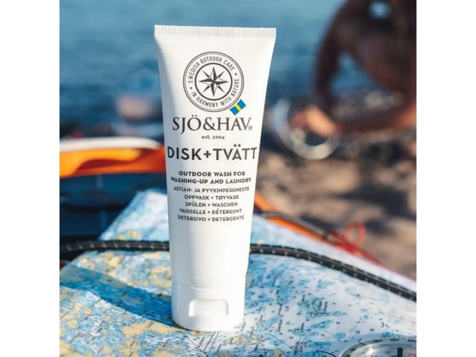 Sjö&Hav odbúrateľný univerzálny outdoor čistiaci prostriedok na riad a prádlo 75 ml