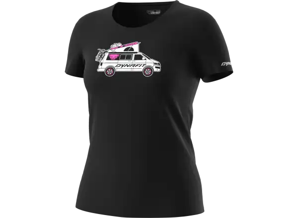Dynafit Graphic Cotton dámske tričko krátky rukáv Black Out/Dynavan