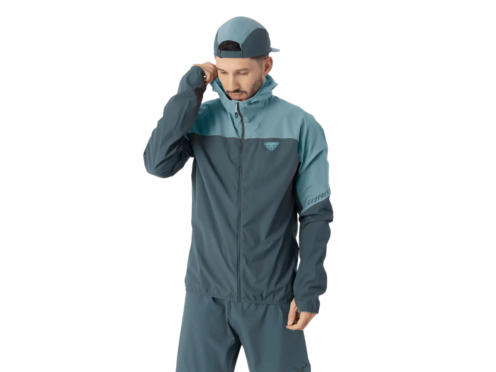 Dynafit Alpine Wind pánska bežecká bunda Smoke Blue