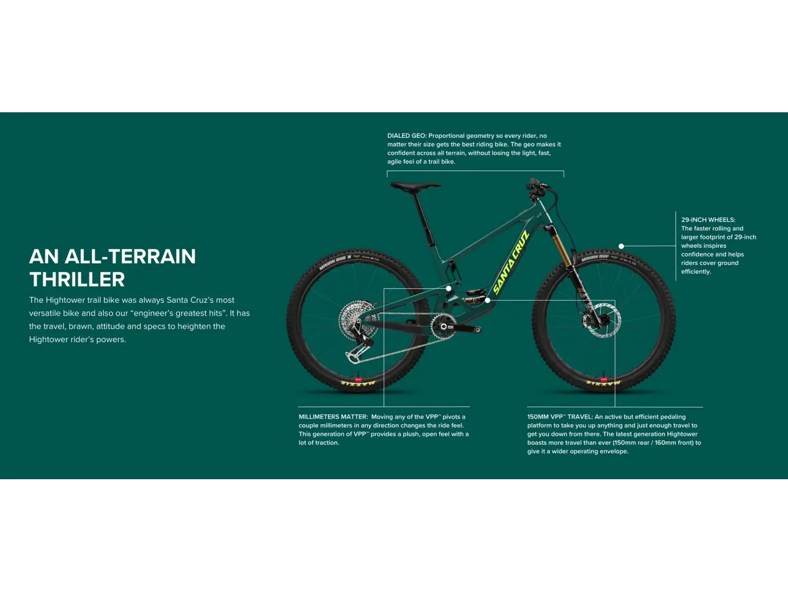 Santa Cruz Hightower 3 C R 29" horský bicykel Gloss Ocean Blue