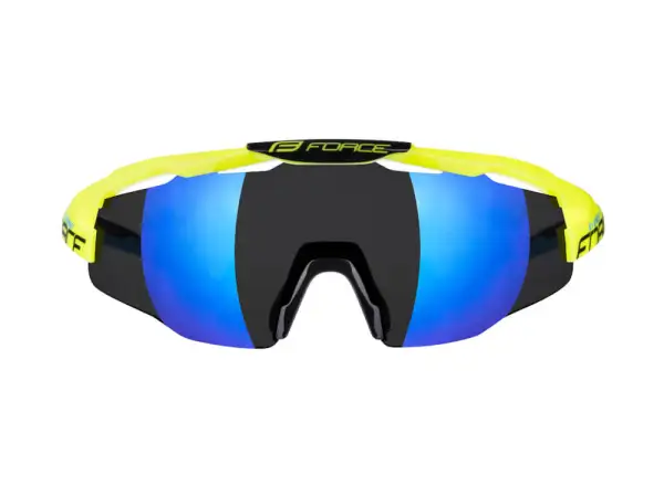 Force Everest cyklistické okuliare fluo/modré zrkadlové sklá