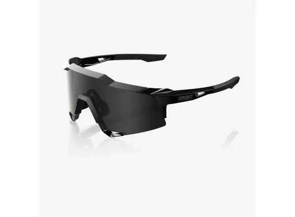100% Speedcraft slnečné okuliare Matte Black Gloss Black/Black Mirror