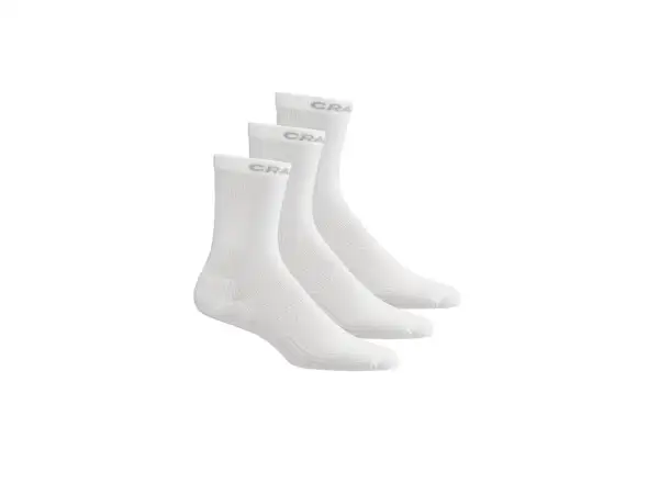 Craft Core Dry High 3-pack ponožky biela