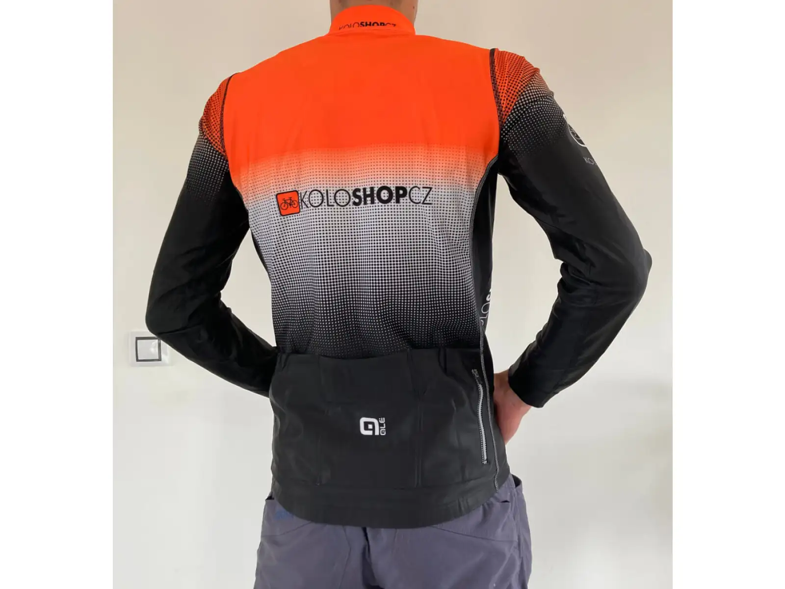 Alé PR System Koloshop pánsky zateplený dres s dlhým rukávom oranžový