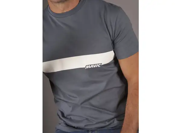 Mavic Corporate Stripe pánske tričko krátky rukáv Orion Blue/Off White