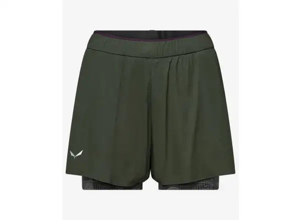 Salewa Pedroc Durastretch 2v1 dámske kraťasy Dark olive