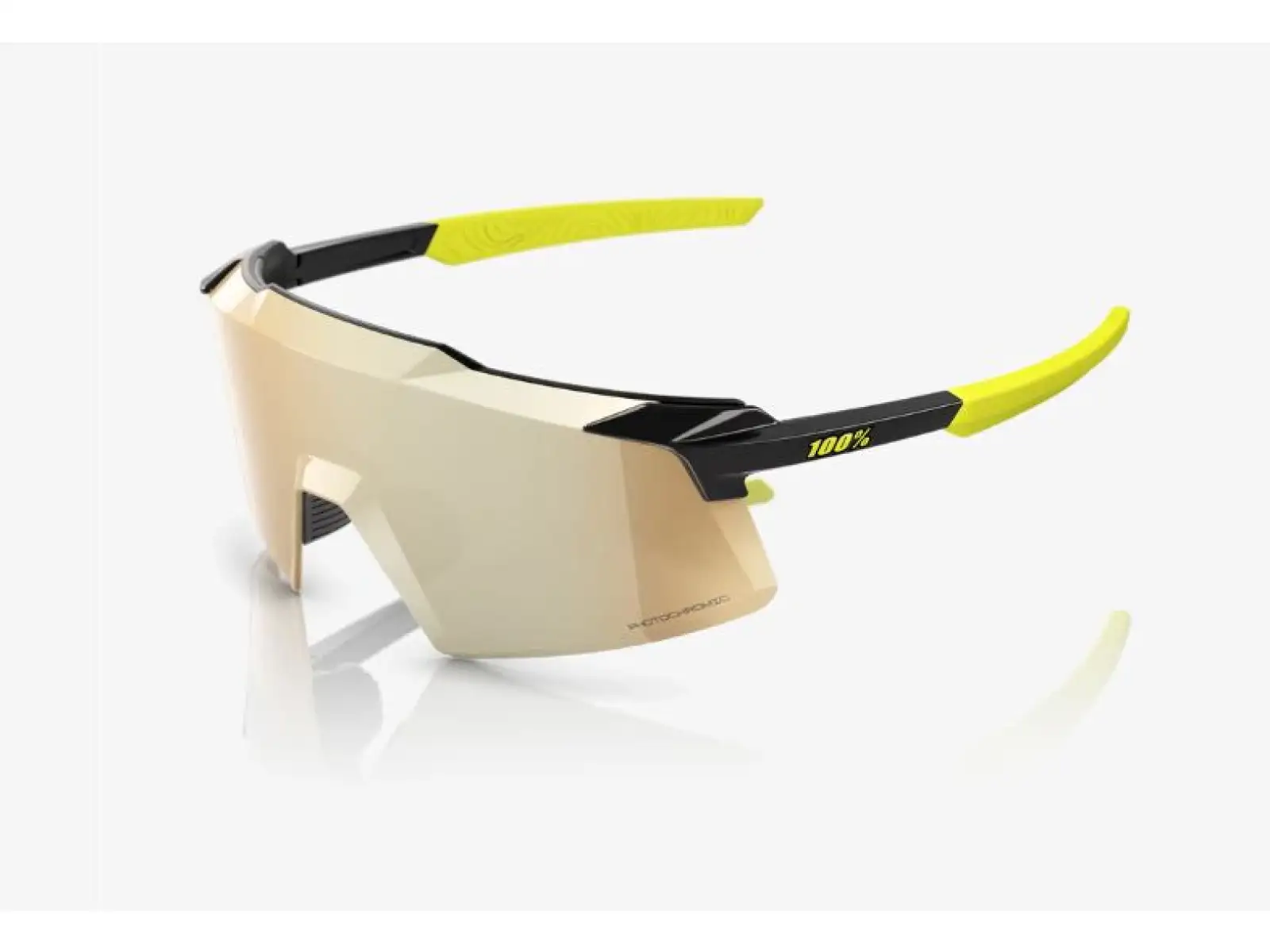 100% Aerocraft okuliare Gloss Metallic Black/Photochromic