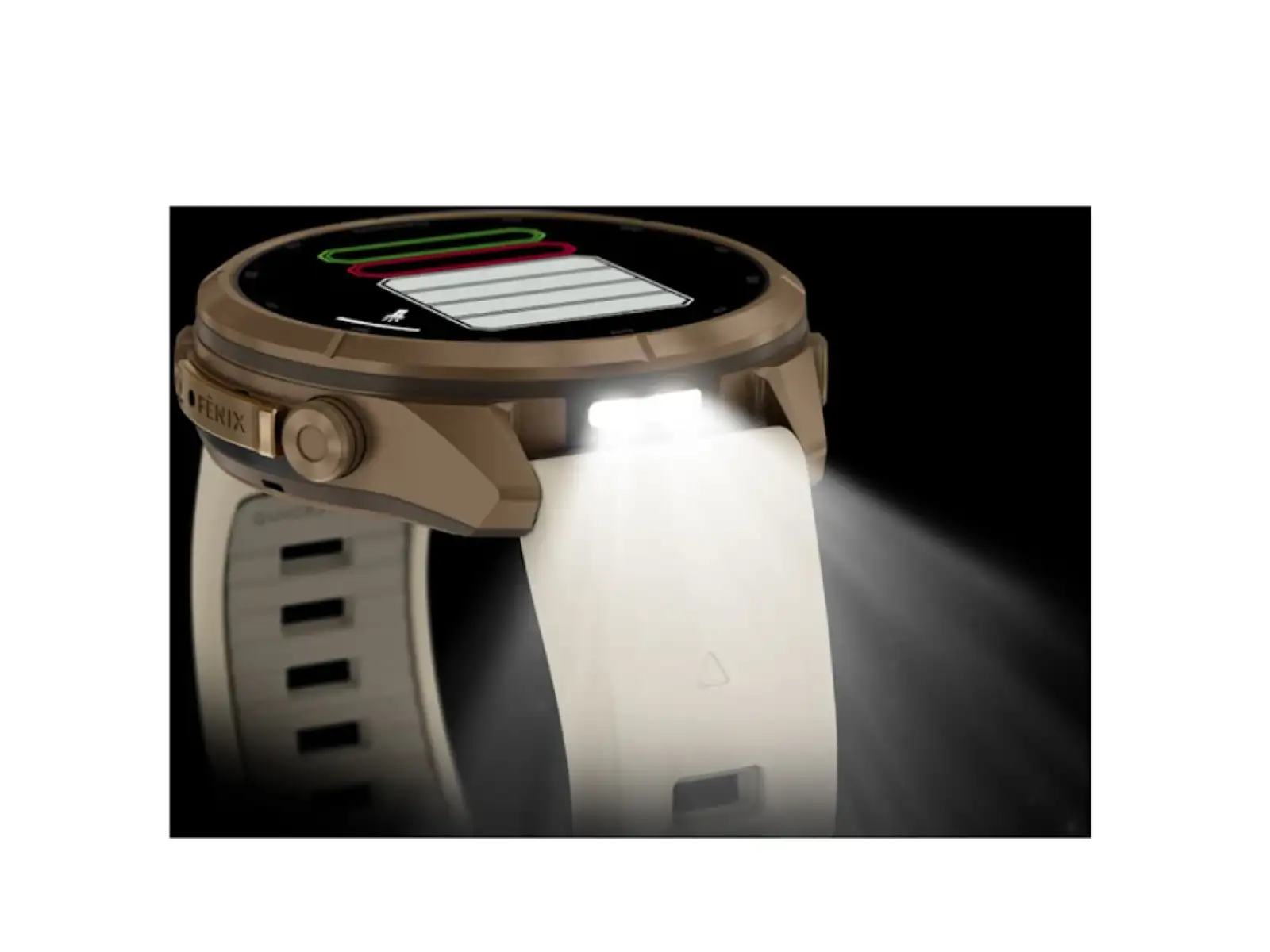 Garmin Fénix 9 Pro inReach 43 mm inteligentné hodinky Autumn Gold Titanium Cream/French Gray