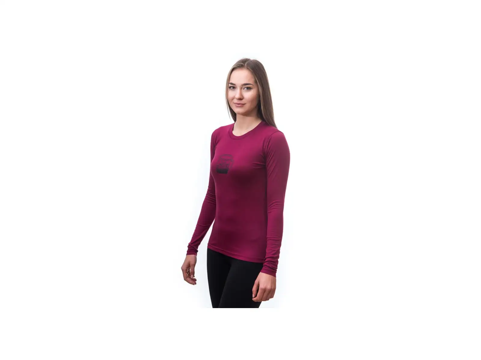 Sensor Merino Active Pt Mug dámske tričko dlhý rukáv Lilla