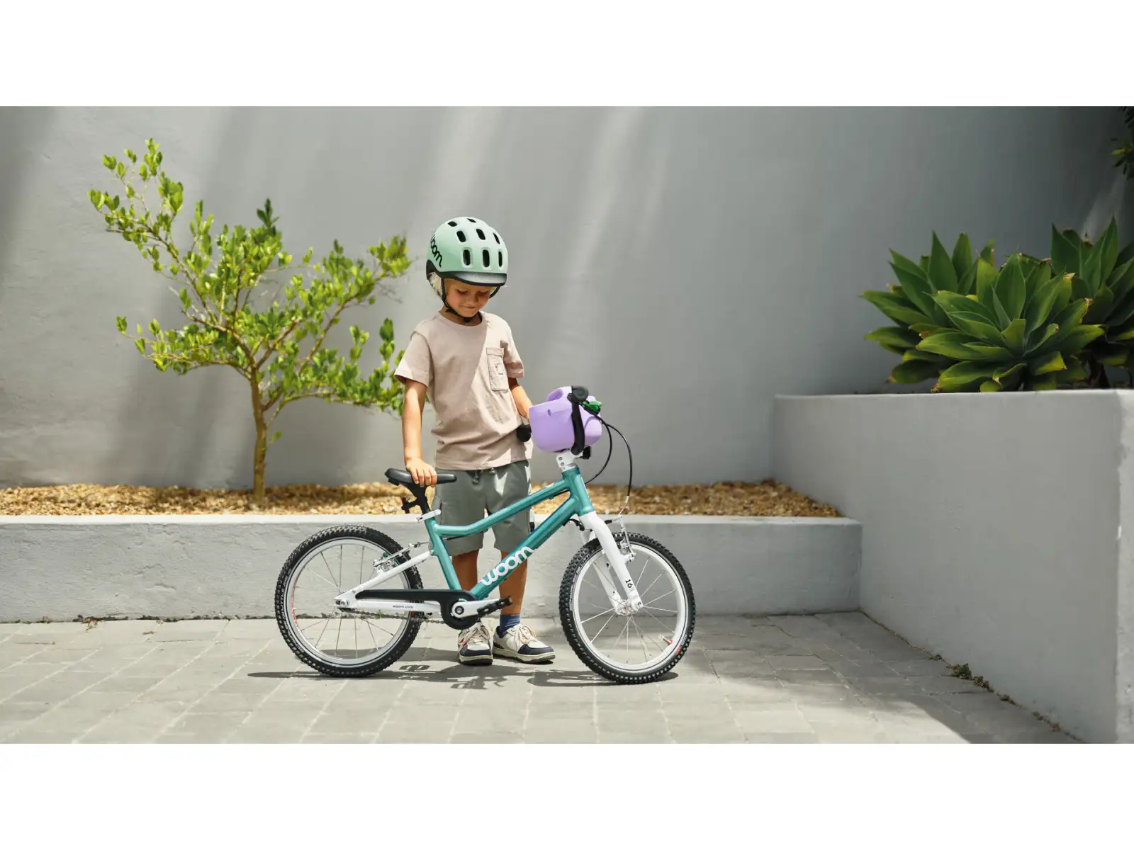 Woom GO 3 Automagic Metallic Turquoise 16 detský bicykel