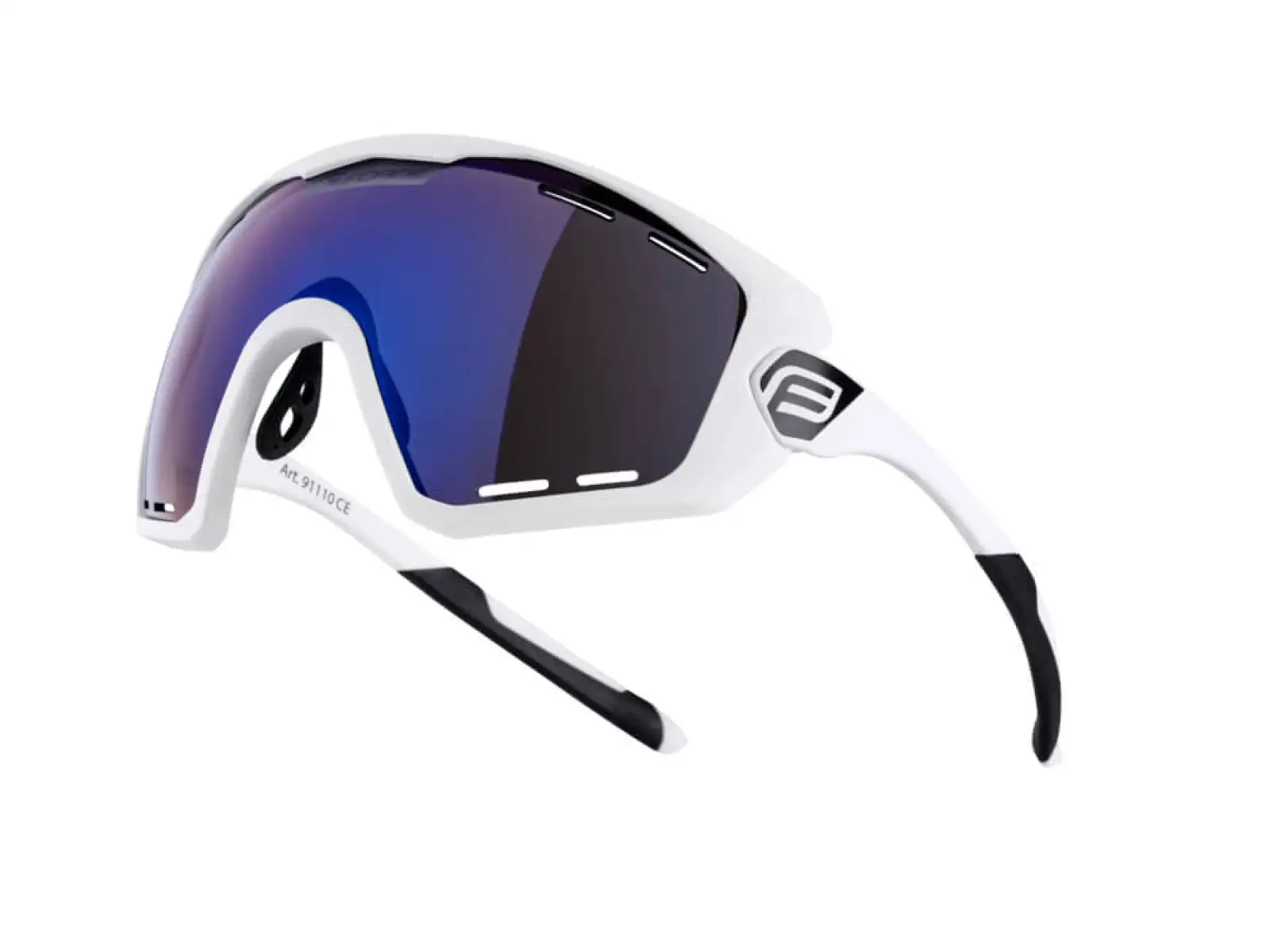 Force Ombro Plus cyklistické okuliare biele/modré sklá