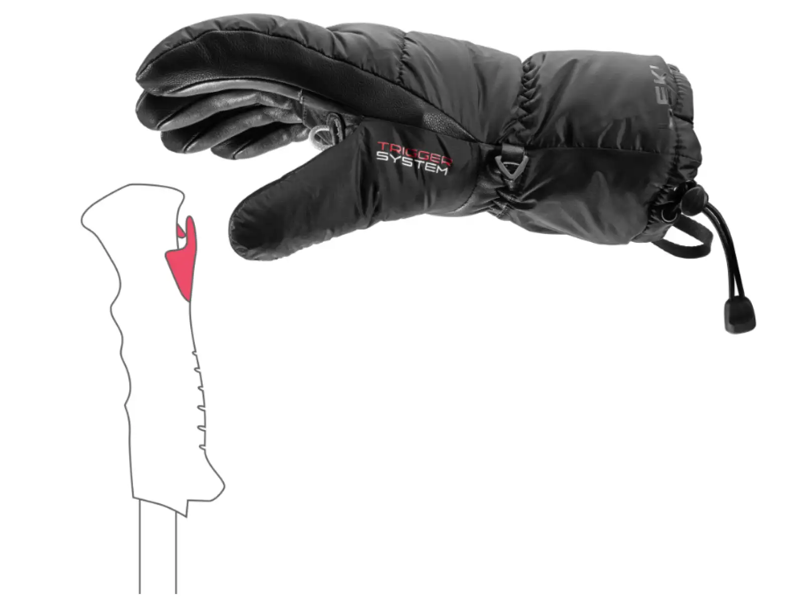 Leki Glace 3D Women dámske rukavice Black