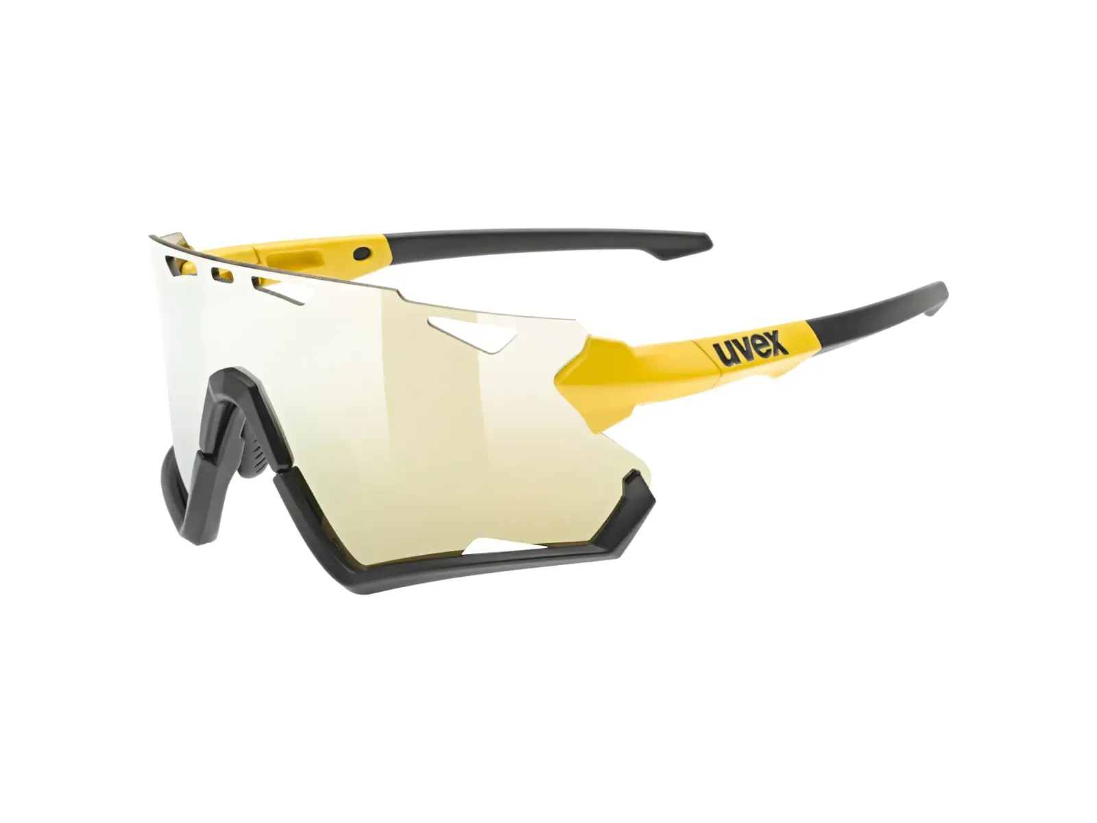 Uvex Sportstyle 228 cyklistické okuliare Sunbee Black Mat/Mirror Yellow