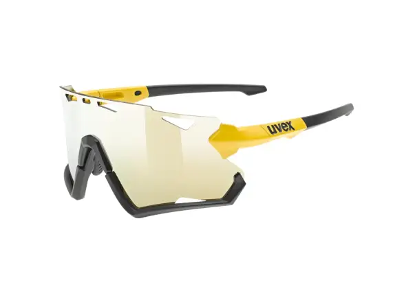 Uvex Sportstyle 228 Cyklistické slnečné okuliare Sunbee Black Mat/Mirror Yellow