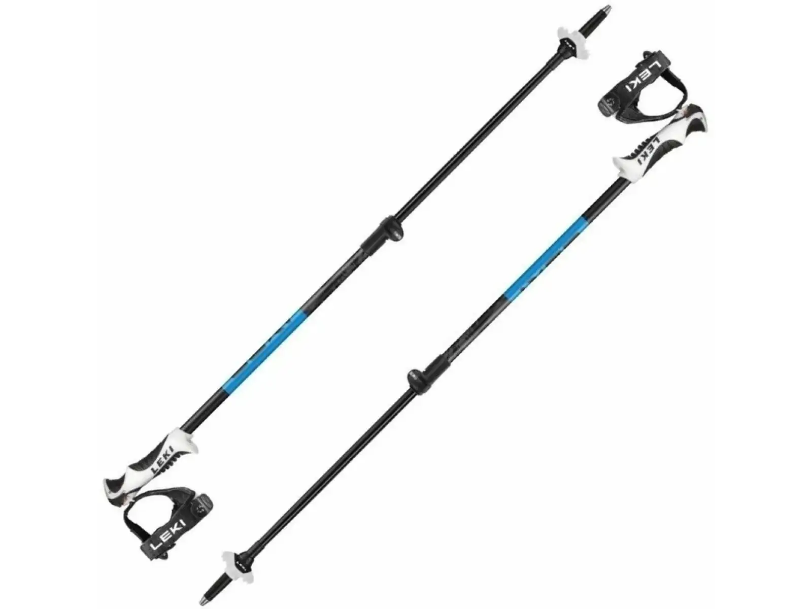 Leki Drifter Vario S detské teleskopické palice Black/Cyan/Dark Anthracite