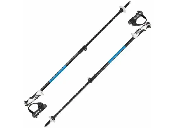 Leki Drifter Vario S detské teleskopické palice Black/Cyan/Dark Anthracite