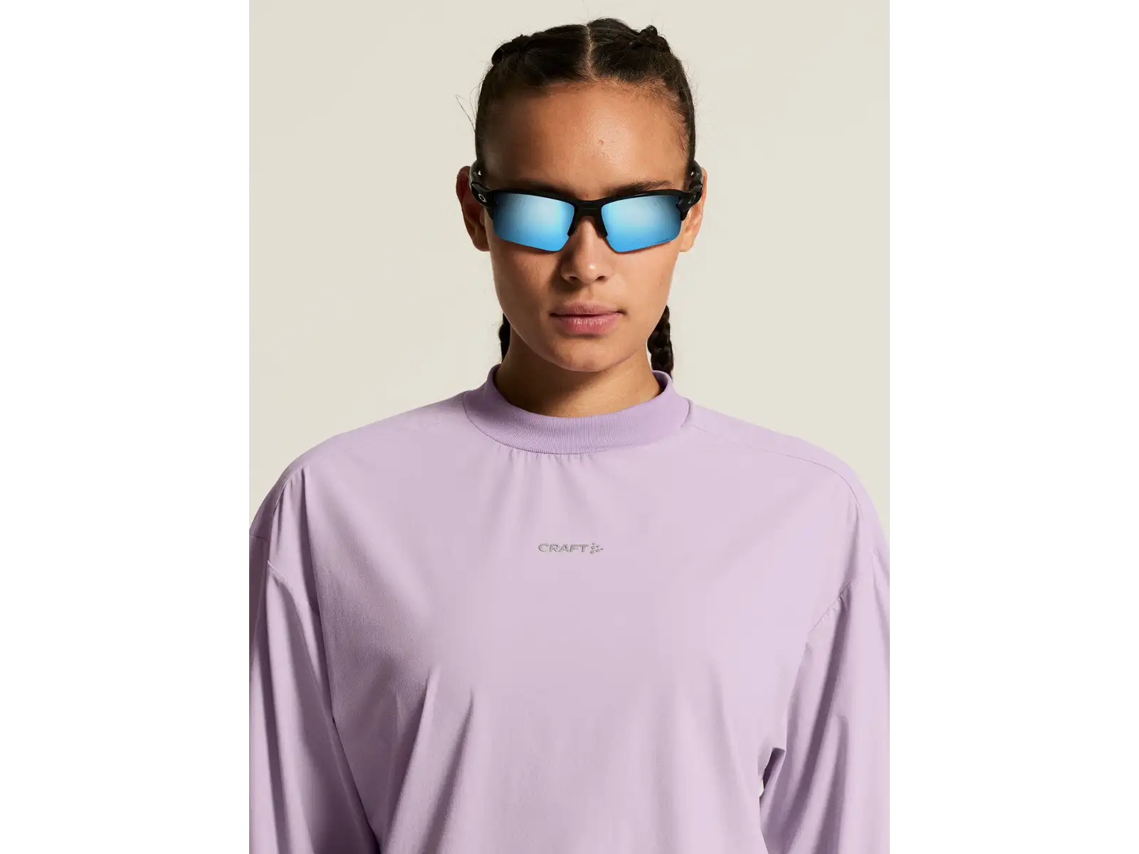 Craft Hypervent Wind Top dámske tričko dlhý rukáv fialová