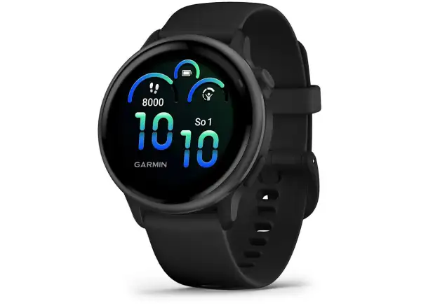 Garmin vívoactive 6 inteligentné hodinky Slate silikónový remienok Black
