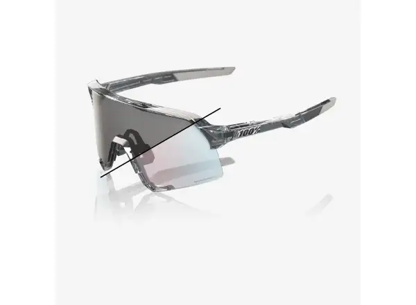 100% S3 slnečné okuliare Polished Translucent Grey/Rose Gold Mirror Photochromic