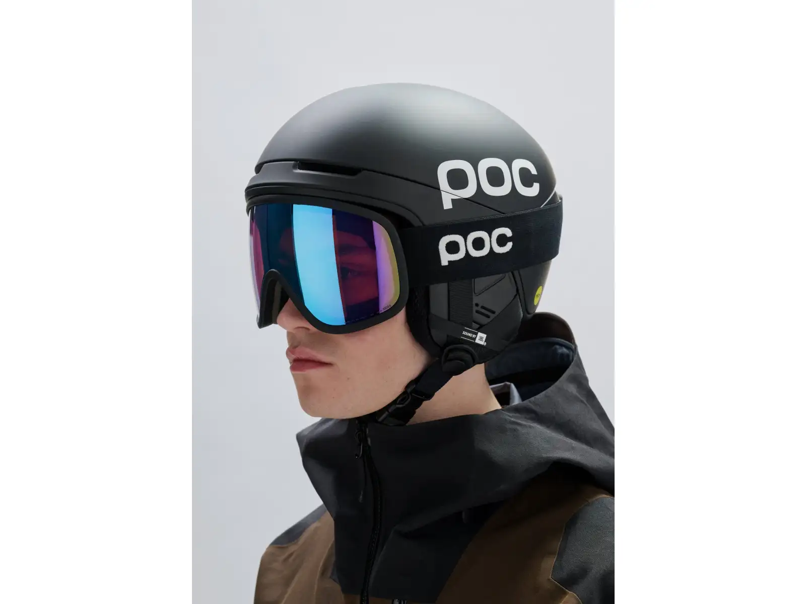 POC Obex Contour Communication lyžiarska prilba Sylvanite Grey Matt/Uranium Black Matt