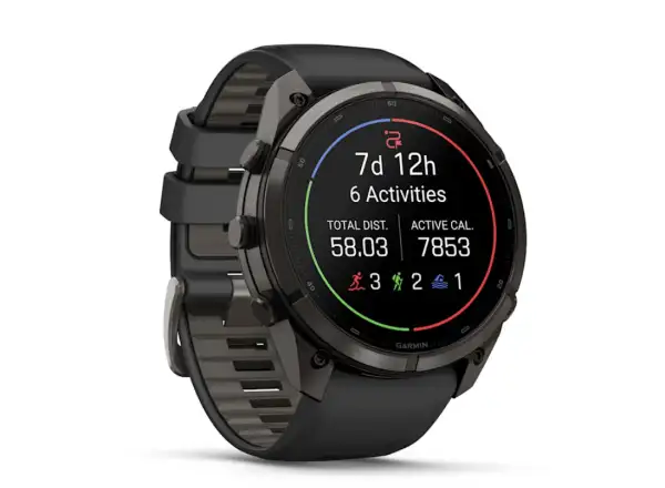 Garmin Fénix 9 Pro inReach 51 mm inteligentné hodinky Carbon gray DLC Titanium Black/Pebble gray