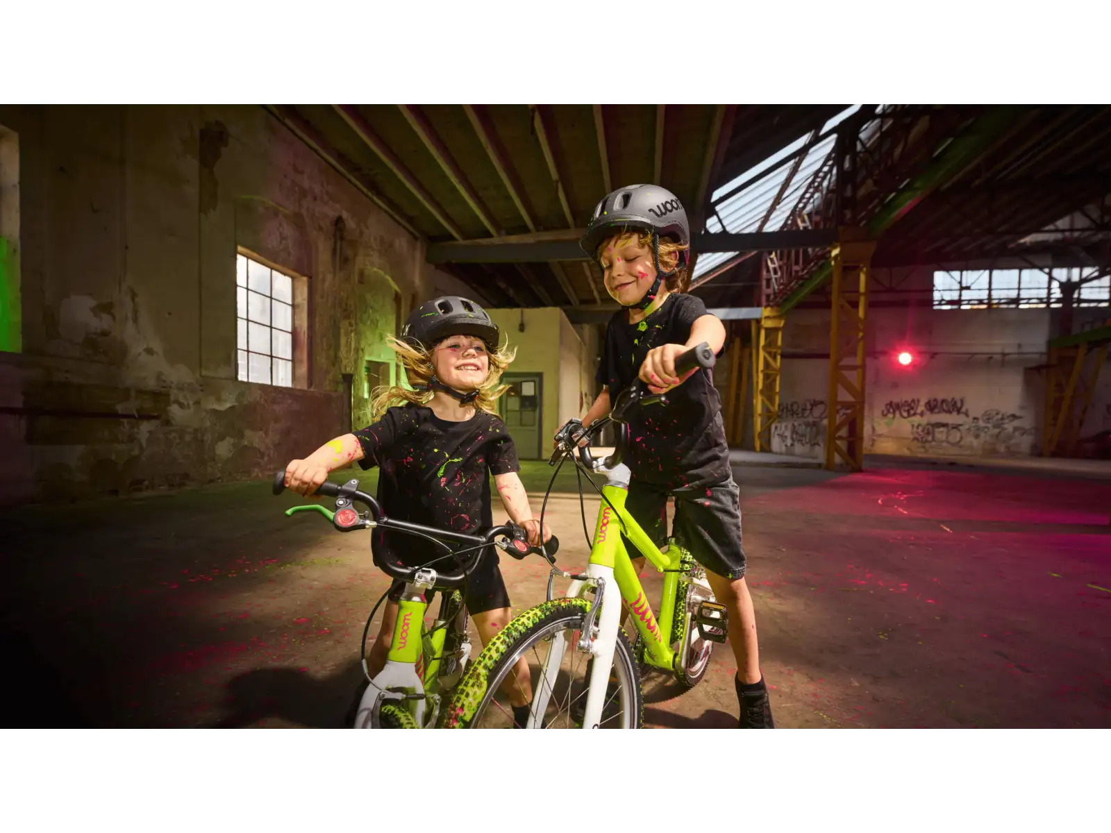 Woom GO 4 detský bicykel neon lime