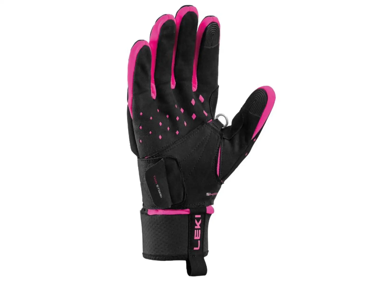 Bežecké rukavice Leki HRC Race Shark Black/Pink