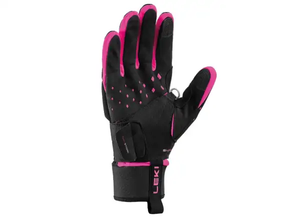 Leki HRC Race Shark bežecké rukavice Black/Pink