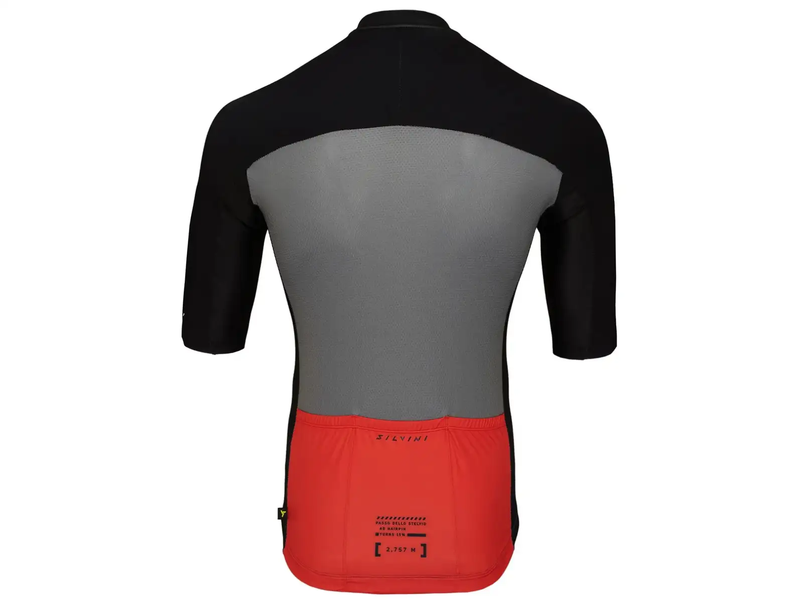 Silvini Stelvio pánsky dres krátky rukáv Black/Ruby