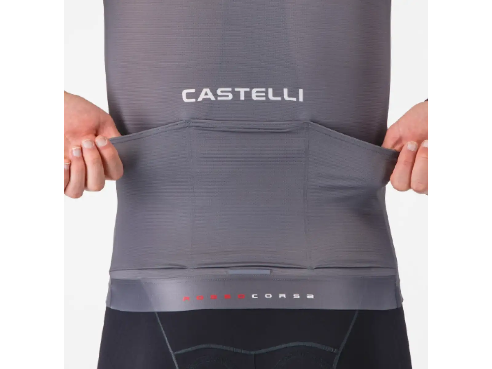 Castelli Aero Race 8S pánsky dres krátky rukáv Smoky Gray