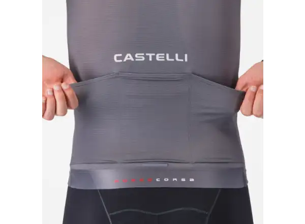 Castelli Aero Race 8S pánsky dres krátky rukáv Smoky Gray