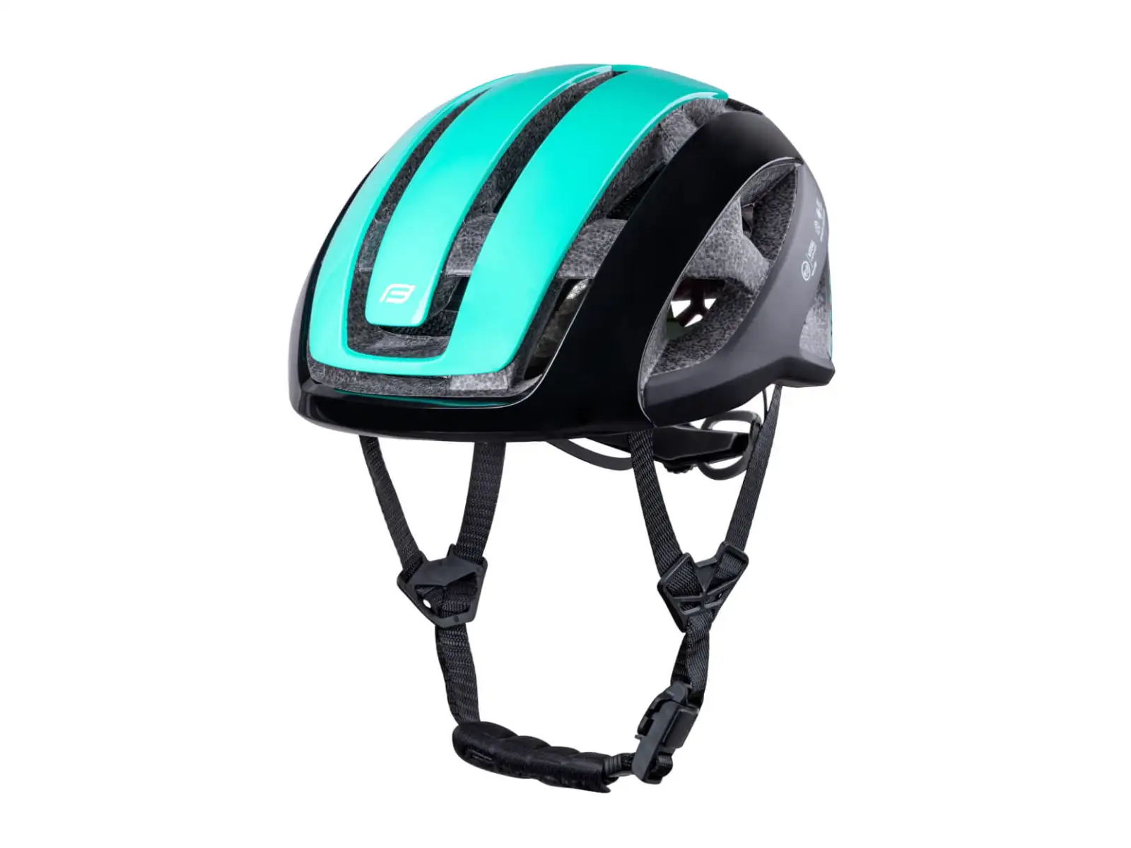 Force Neo cyklistická prilba čierna/tyrkysová, veľ. 55 - 59 cm