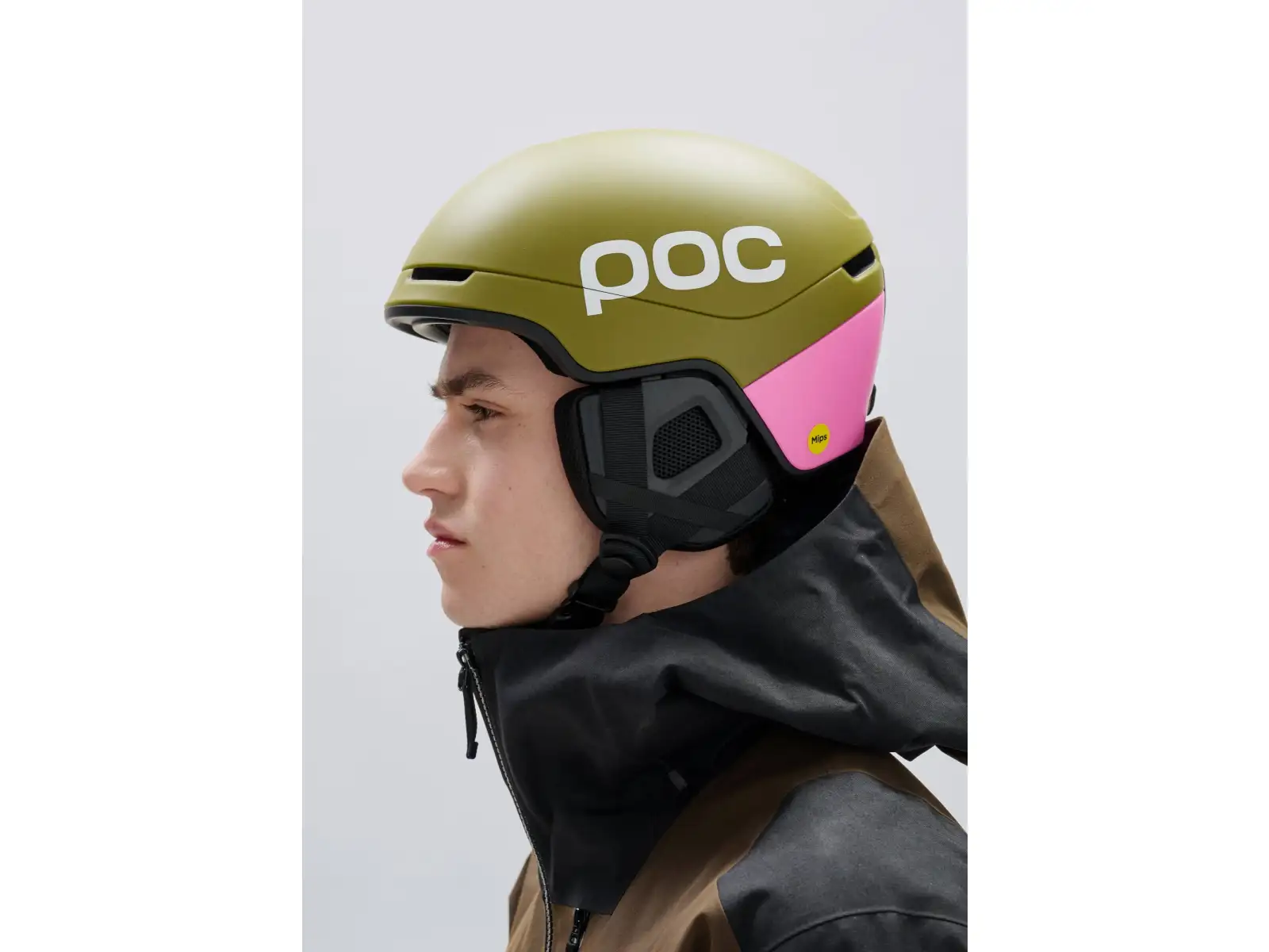 POC Obex Contour lyžiarska prilba Olivine Green Matt/Thulite Pink Matt