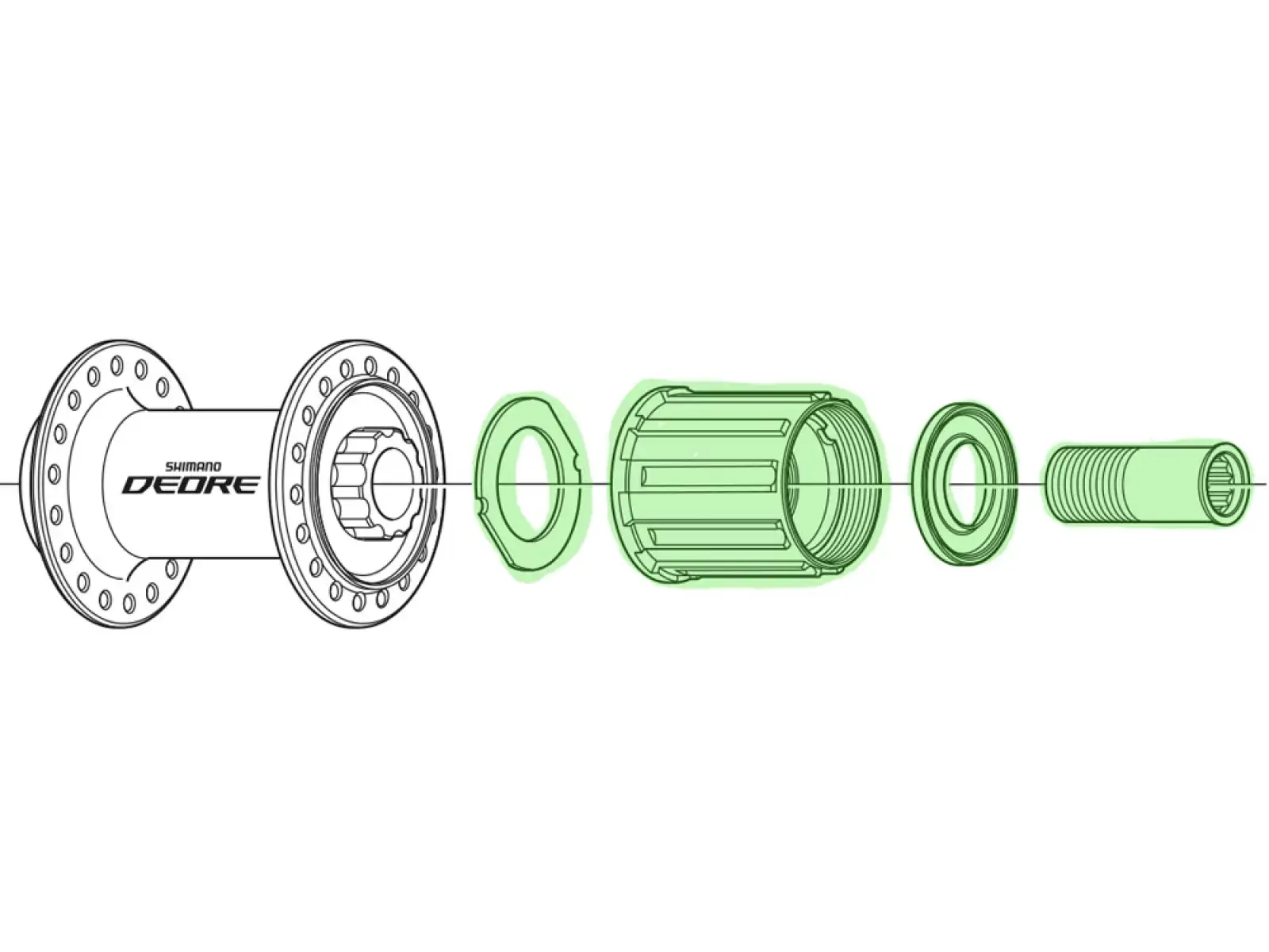 Shimano orech pre náboje Deore FH-M590