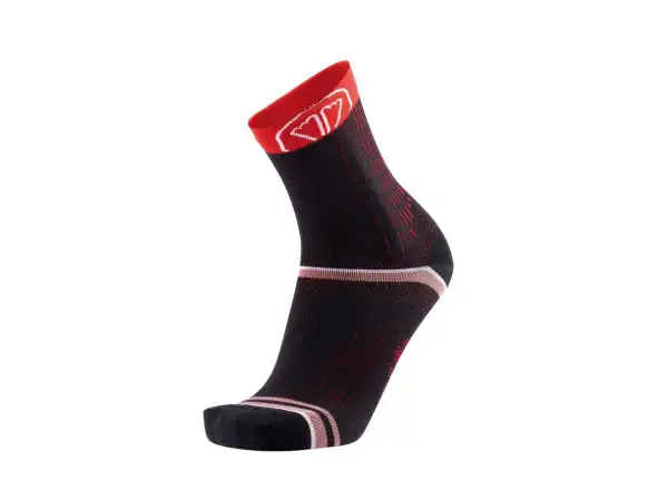 Sidas Winter Run zimné bežecké ponožky čierno-červená