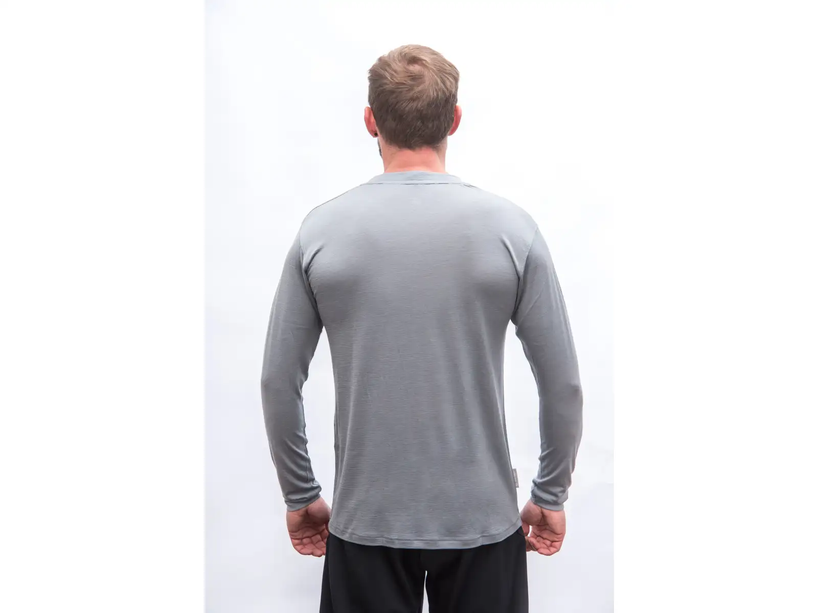Sensor Merino Active Van Life pánske triko dlhý rukáv sivá
