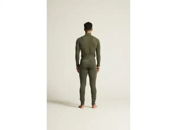 Craft ADV Wool Merino pánske tričko dlhý rukáv so zipsom zelená